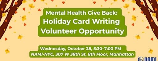 Mental Health Give Back: Holiday Card Writing Volunteer Opportunity