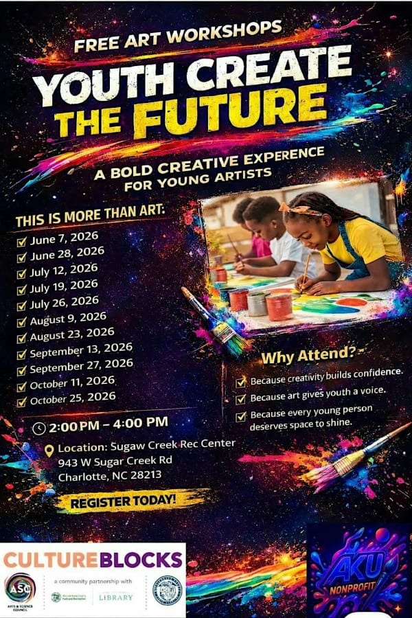 FREE ART WORKSHOPS: Youth Create The Future