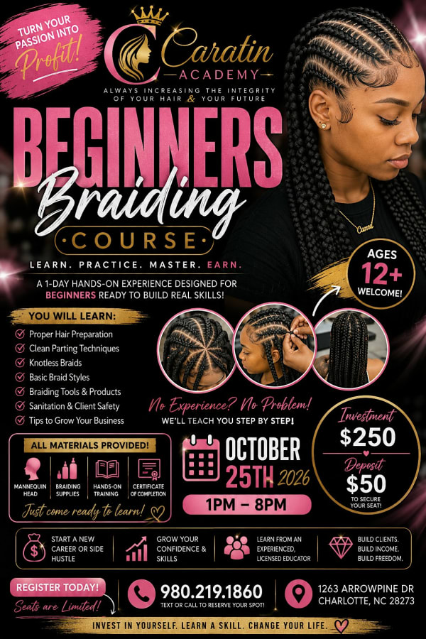 Caratin Academy1 Day  Beginners Braiding Course