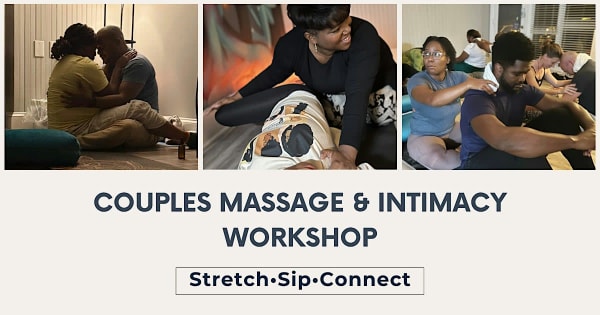Stretch+Sip+Connect: Couples Yoga and Massage class