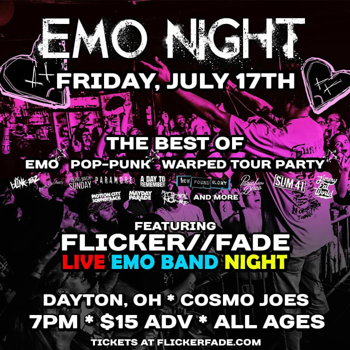 EMO NIGHT ft. Flicker//Fade Live Emo Band Night (DAYTON)