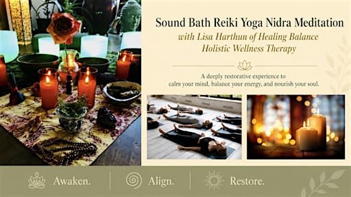 Sound Bath Reiki Yoga Nidra Meditation with Lisa Harthurn