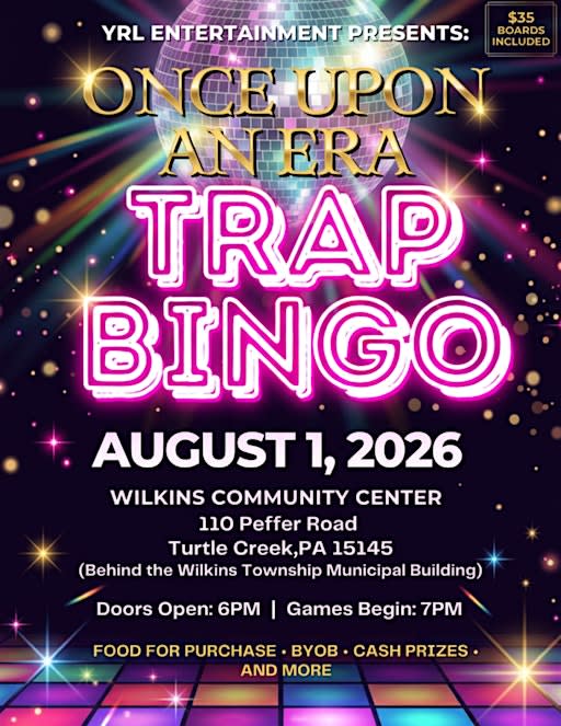 ONCE UPON AN ERA TRAP BINGO