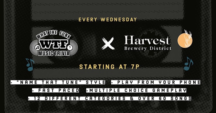What The Funk Music Trivia at Harvest - Brewery District