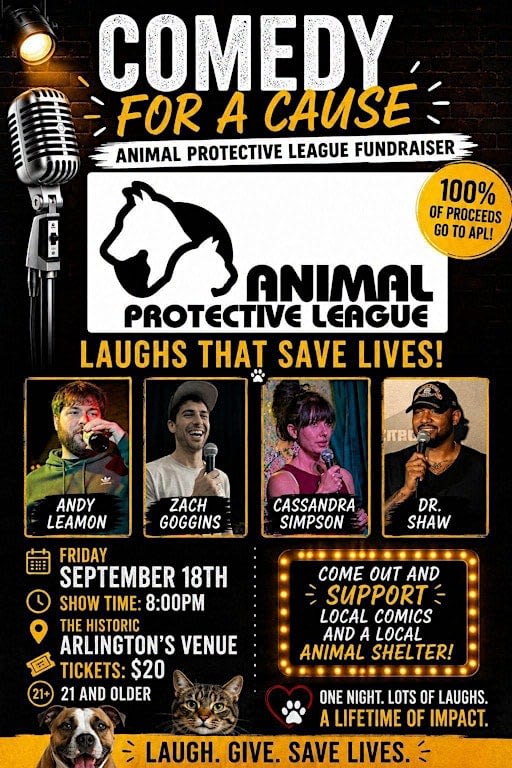 Comedy Fundraiser for Animal Protective League (APL)