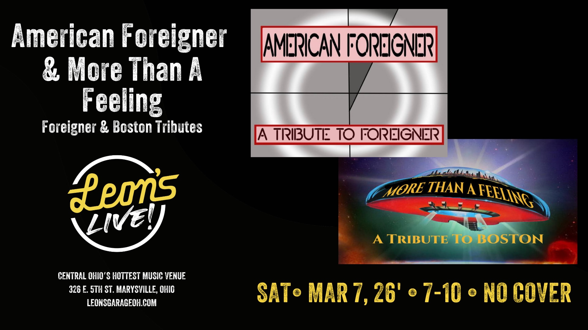 American Foreigner/More Than A Feeling at Leon's Garage