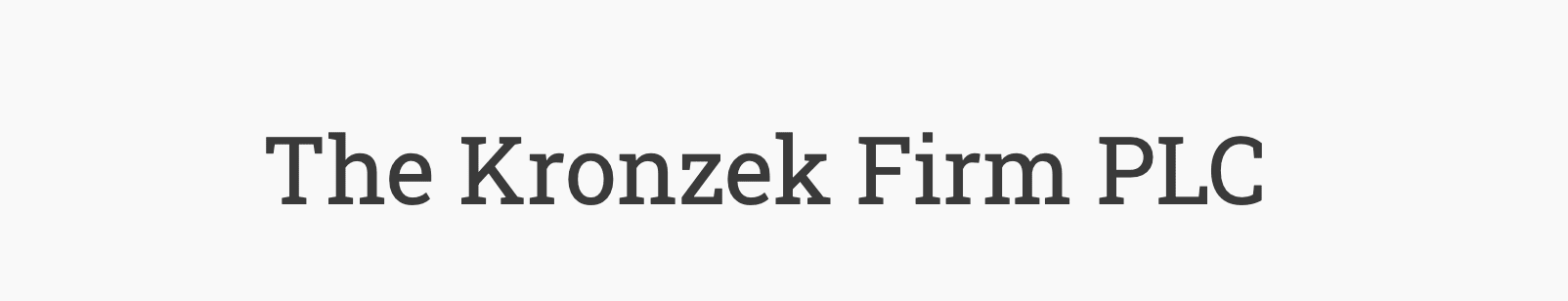 The Kronzek Firm PLC