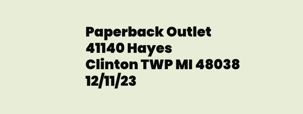 Paperback Outlet