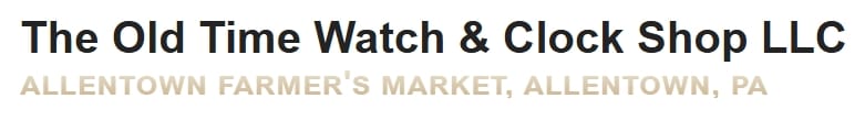 Old Time Watch & Clock Shop LLC