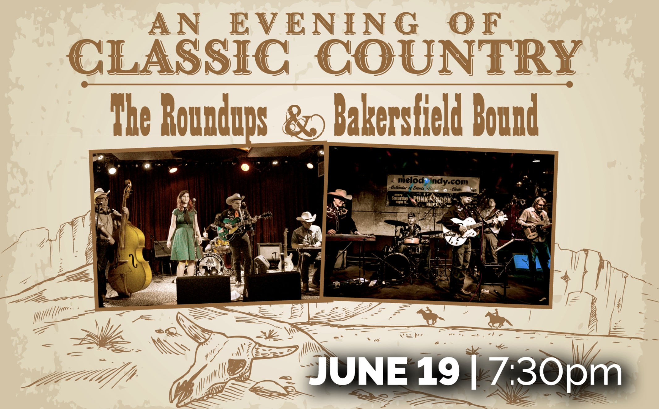An Evening of Classic Country feat. The Roundups and Bakersfield Bound