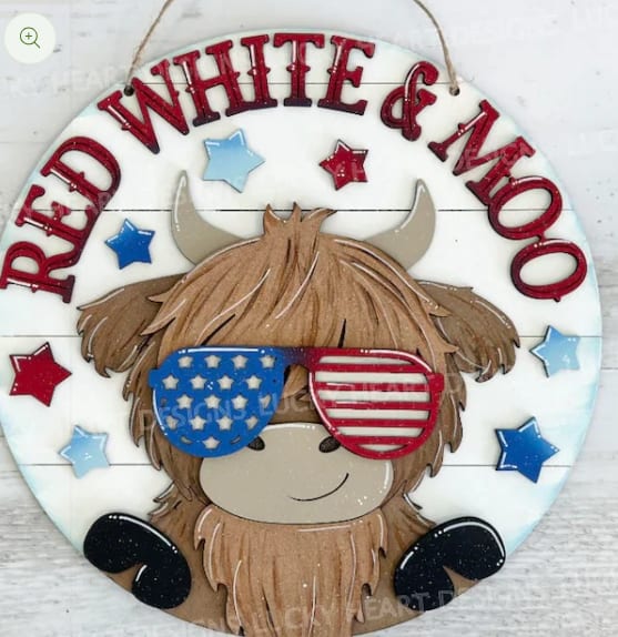 Patriotic Wooden Door Hangers at Wandering Roots