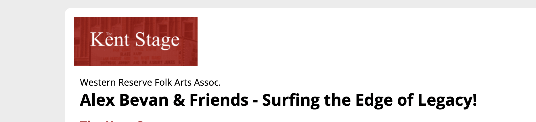 Alex Bevan & Friends – Surfing the Edge of Legacy!
