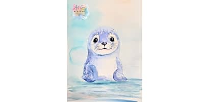 Watercolor Seal Kids Art Class