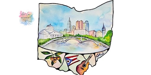 Adult Art & Sip: Watercolor Columbus Skyline