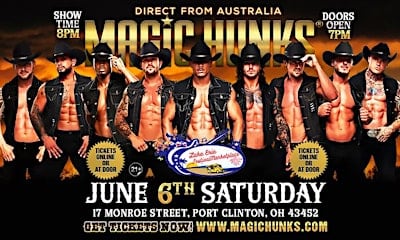 MAGIC HUNKS® AUSTRALIAN TAKEOVER IN PORT CLINTON, OH, USA!!