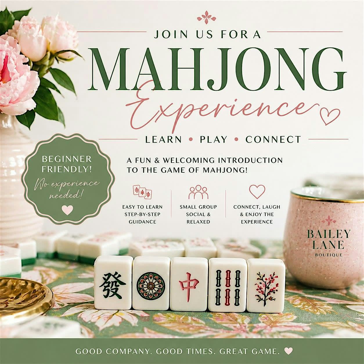 Mahjong 101: Learn, Sip & Play at Bailey Lane