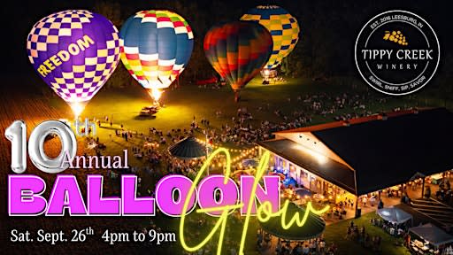 Balloon Glow: 10 Years of Glow & Magic at TCW | Sat., Sept. 26th 4pm to 9pm