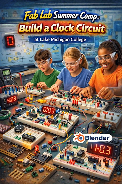 Fab Lab Summer Camp: Build a Clock Circuit