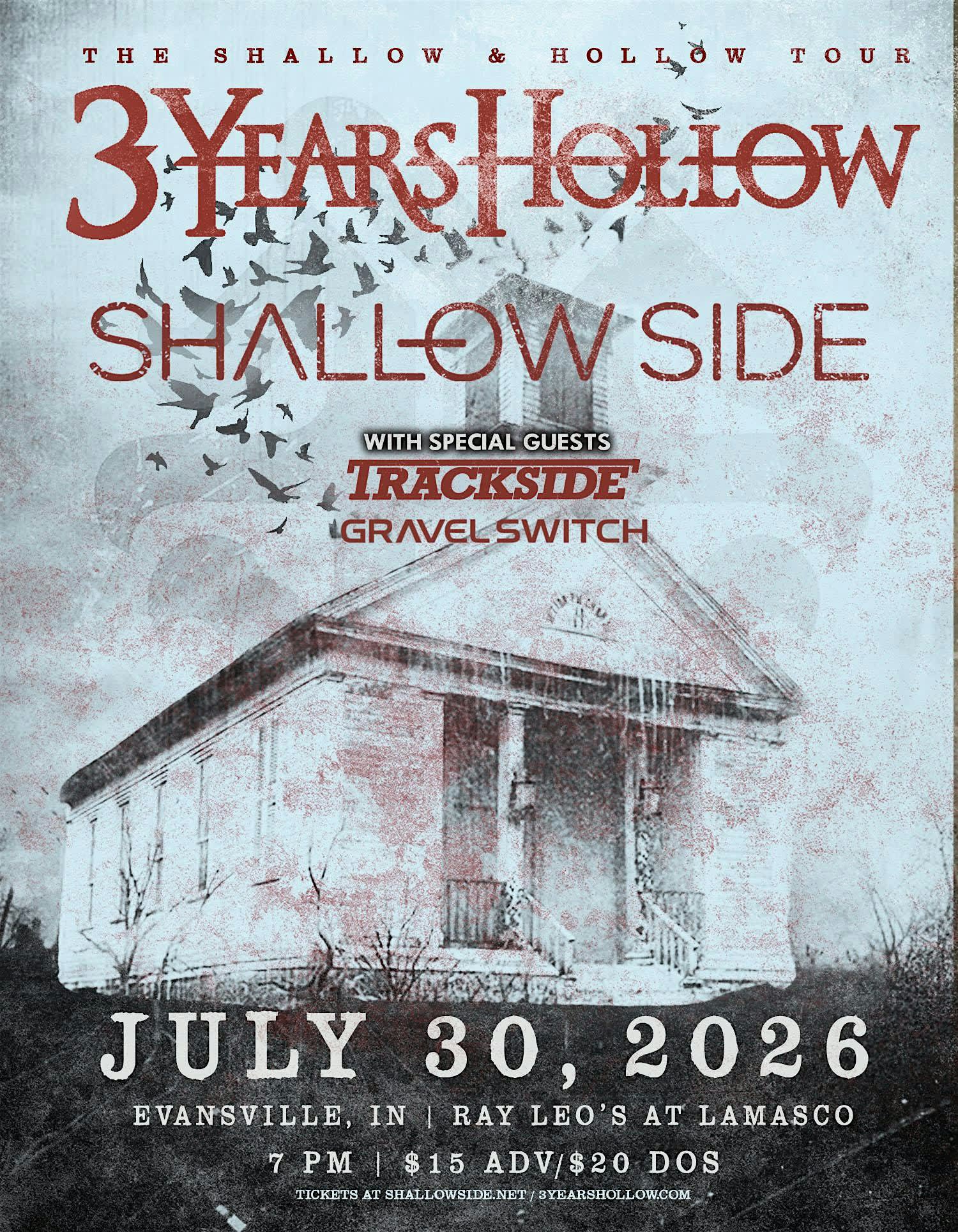 3 Years Hollow & Shallow Side w/Trackside & Gravel Switch LIVE at Ray Leo's