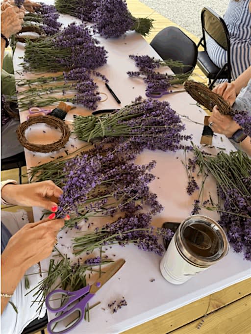 Lavender Wreath Making Workshop| Four Suns Farm