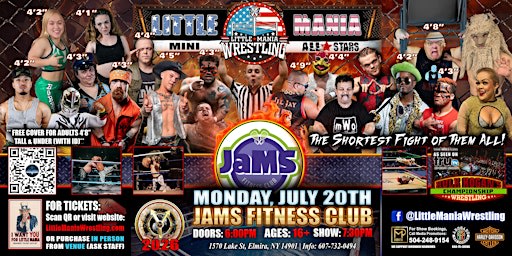 Elmira, NY - Little Mania Mini Wrestling @ Jams Fitness Club