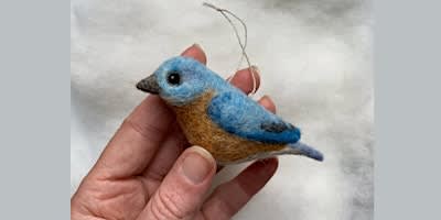 Needle Felting: Bird of the Month: Eastern Bluebird with Erin Carlson