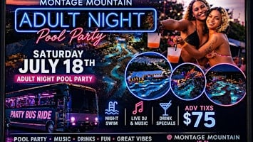 Adult night pool party PT 2 Saturday July 18th