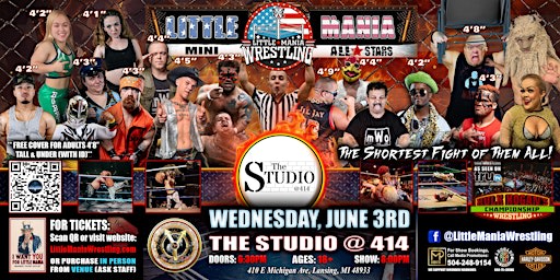 Lansing, MI - Little Mania Mini Wrestling @ The Studio @ 414