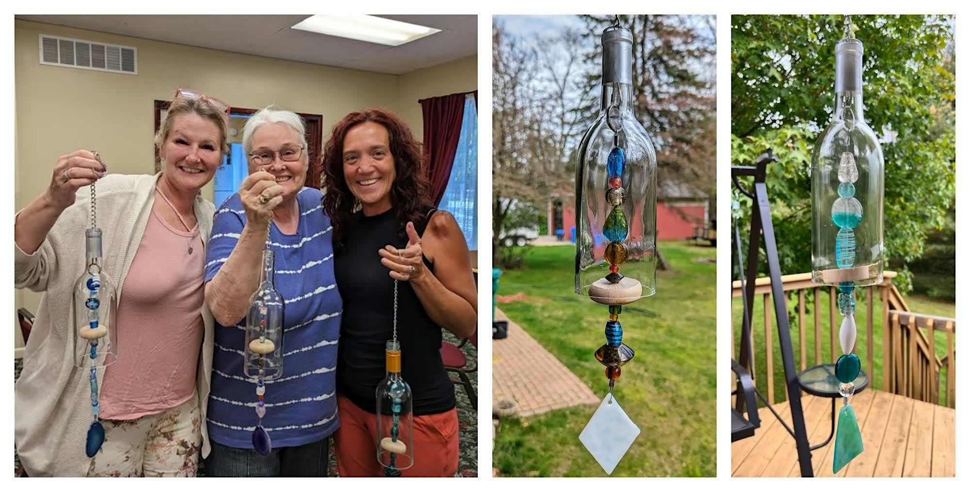 Sippin' & Crafting ~Beaded Wine Bottle Windchime Workshop - Stockbridge