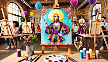Drag Queen Sip and Paint Philadelphia The Drag Queen Paint experience