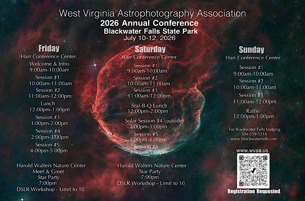 West Virginia Astrophotography Association 2026 Annual  Conference