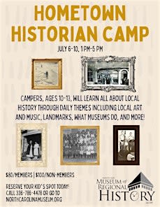 Hometown Historian Camp (Ages 10-13)
