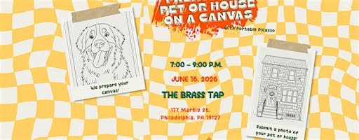 Paint Your Pet or House on a Canvas - Paint & Sip
