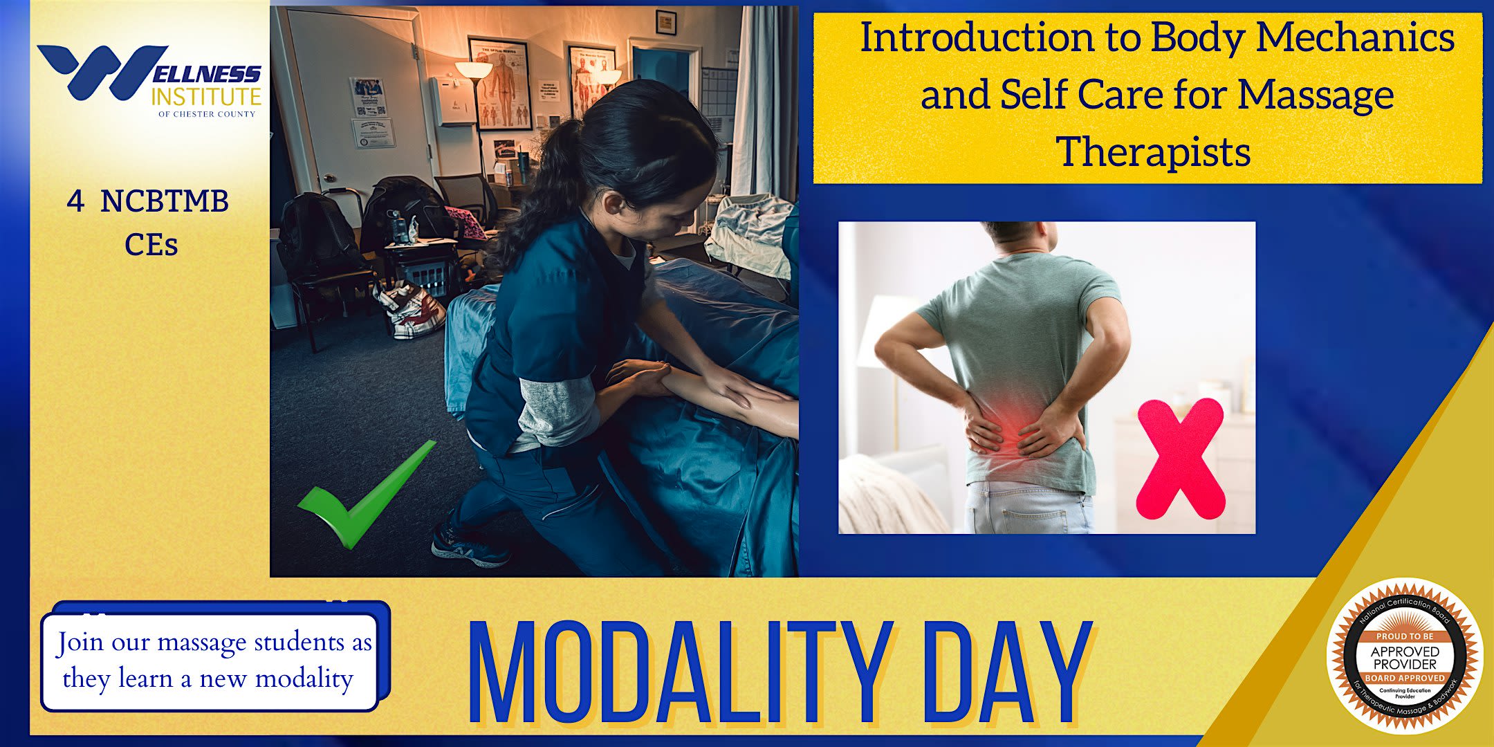 Modality Monday: Intro to Body Mechanics and Self Care for MTs