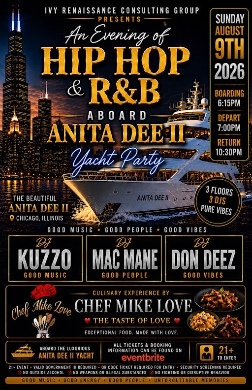 AN EVENING OF HIP-HOP & R&B ABOARD ANITA DEE ll YACHT