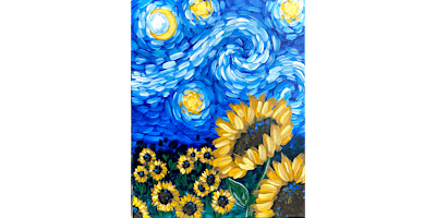 Starry Night Sunflower - Paint and Sip in Cincinnati | Classpop!™
