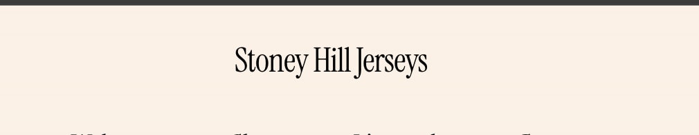  Stoney Hill Jerseys