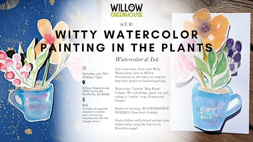 Witty Watercolor Painting in the Plants!