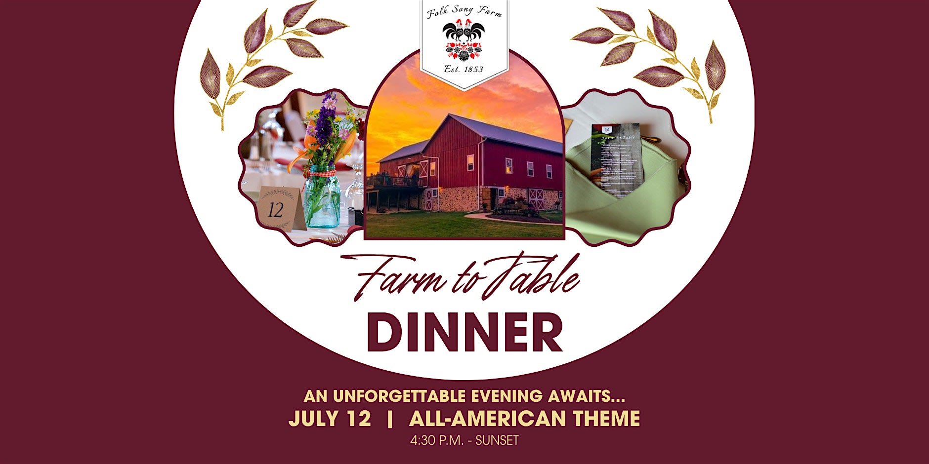 July 12 Farm-to-Table Dinner: Stars, Stripes & Summer Nights