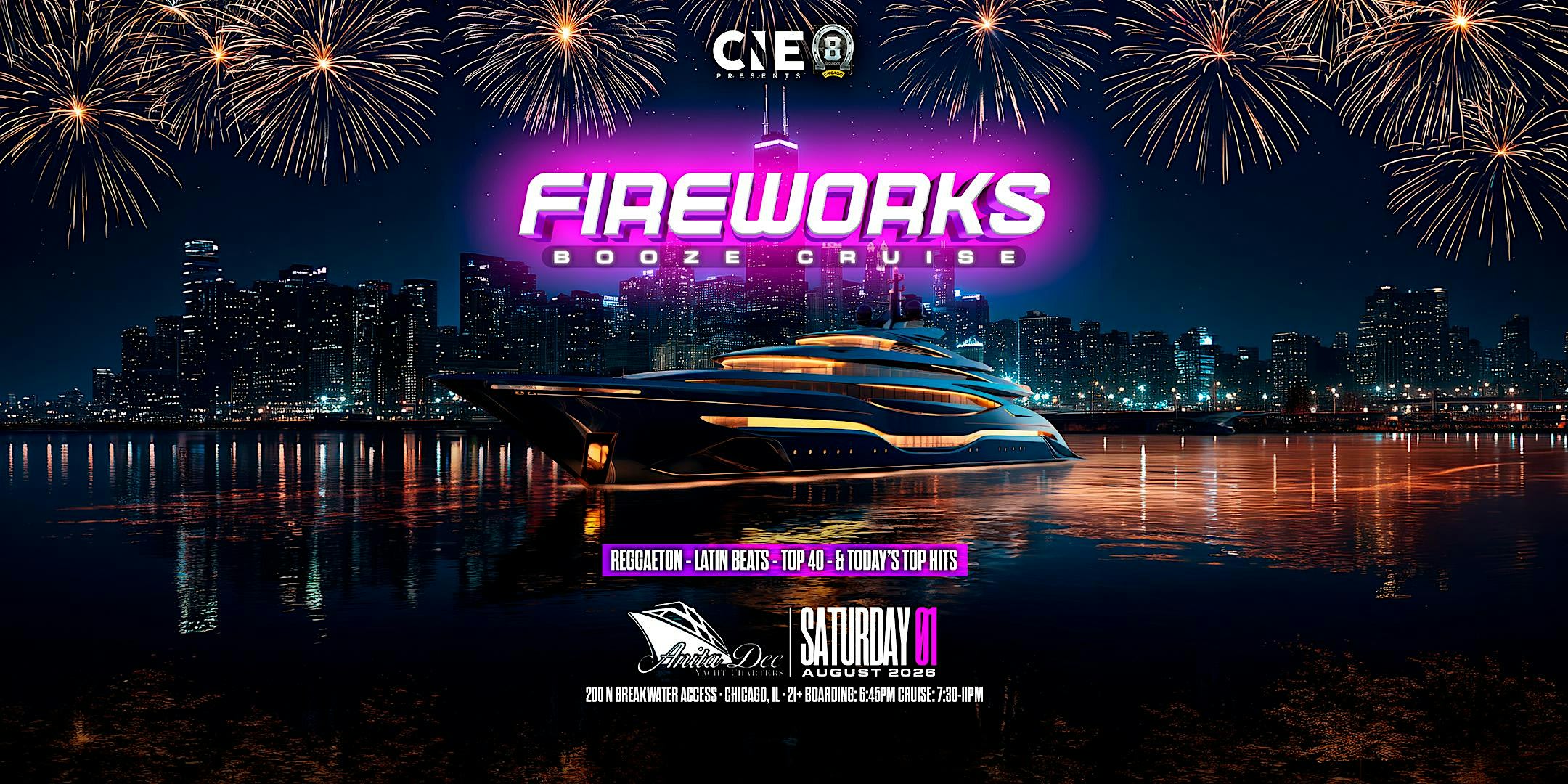 Reggaeton Fireworks Booze Cruise
