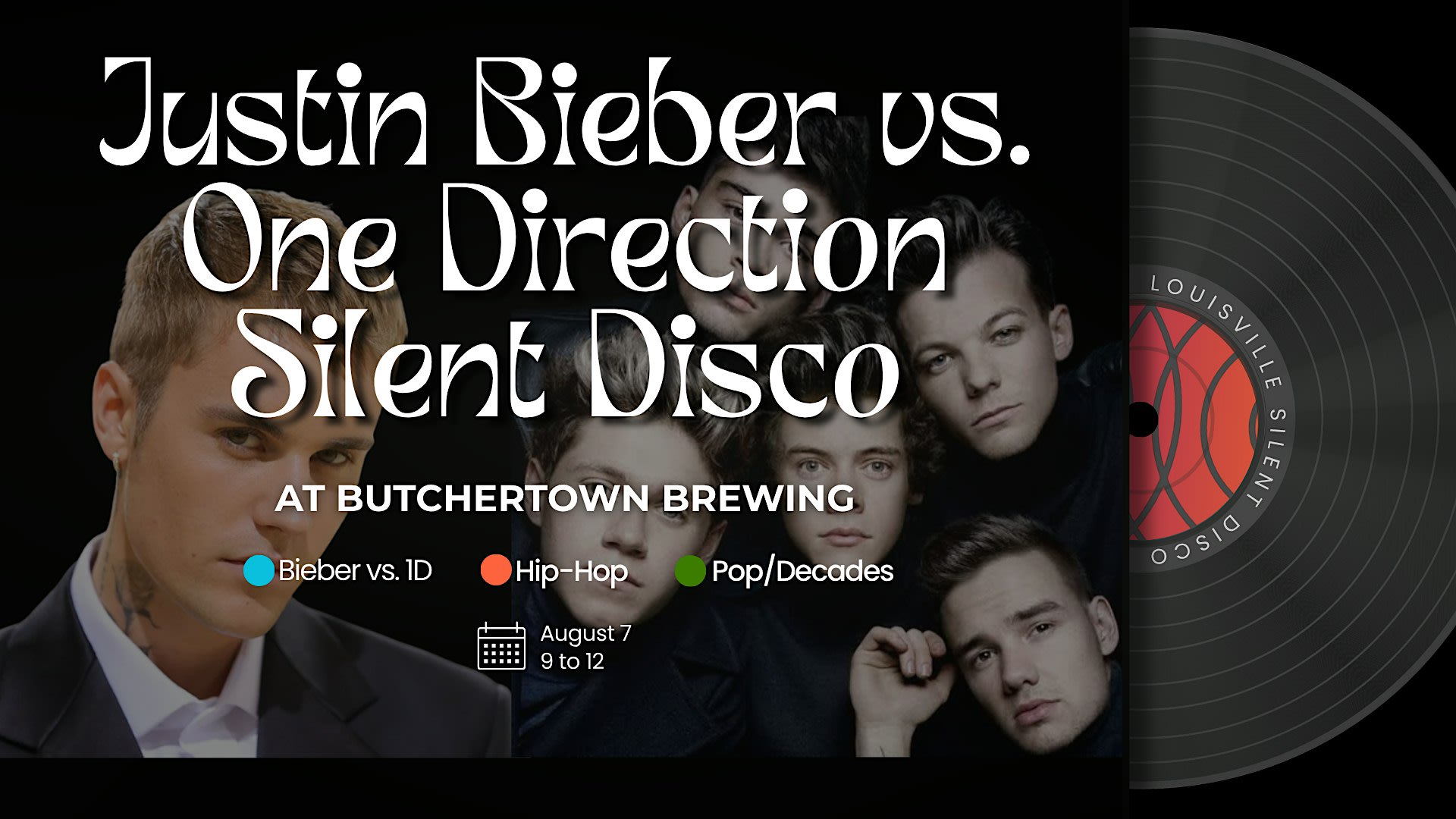 Justin Bieber vs. One Direction Silent Disco at Butchertown Brewing