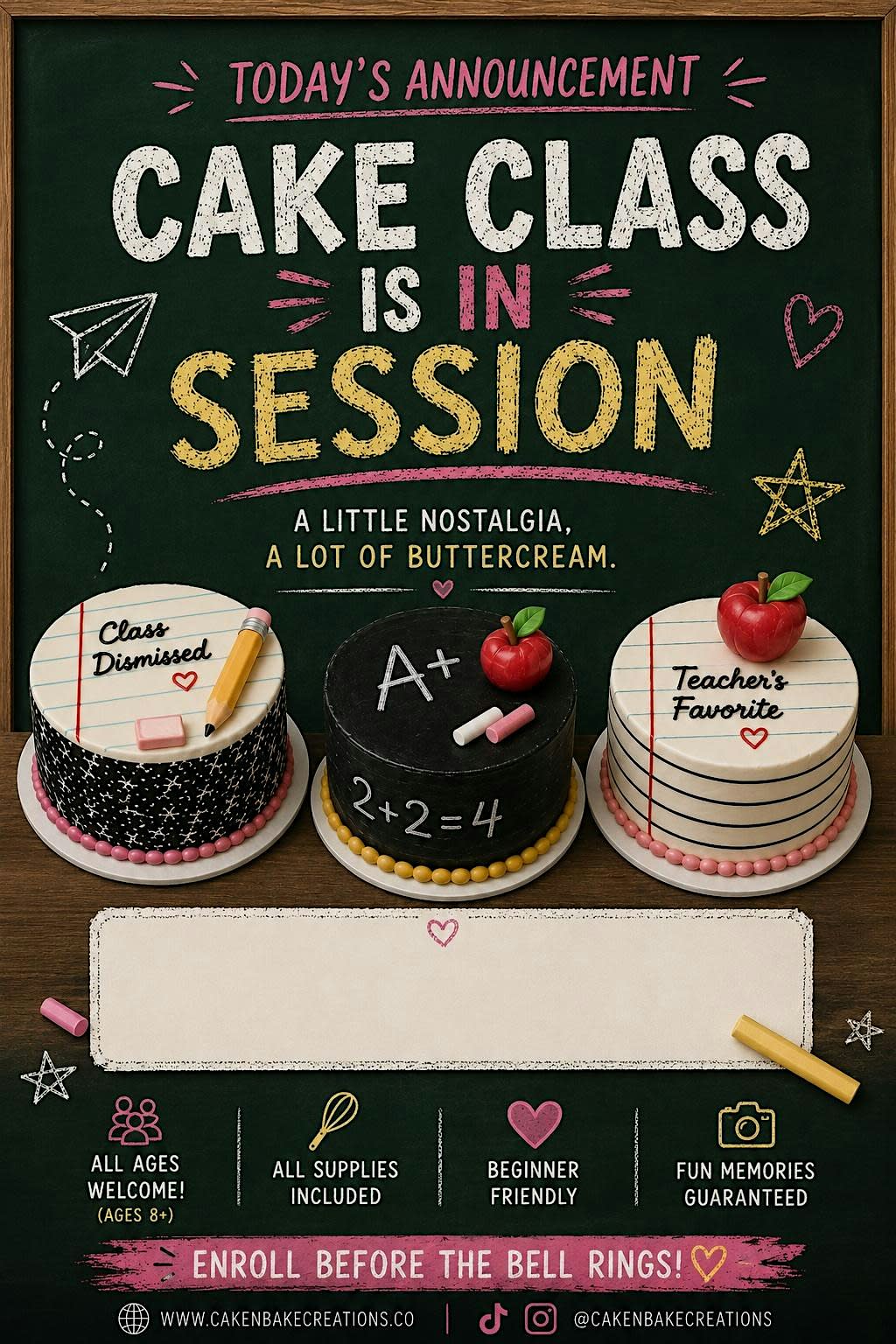 Cake Class is Back in Session : Cake Decorating Class