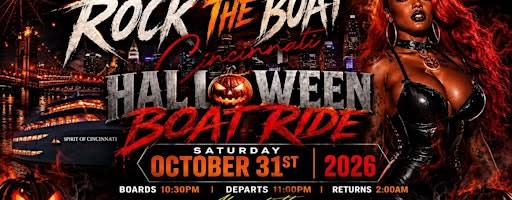 ROCK THE BOAT CINCINNATI ANNUAL HALLOWEEN BOAT RIDE 2026