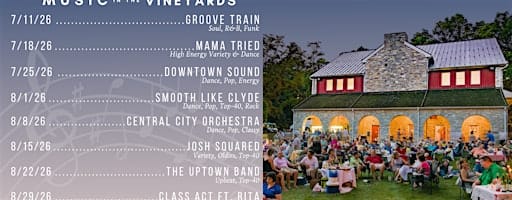 Nissley Vineyards - 2026 Music in the Vineyards Summer Concert Series