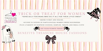 Women Trick-Or-Treating for THF! Sip and snack and get treats and gifts!