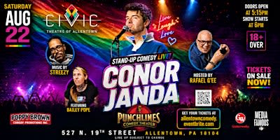 COMEDY LIVE - CONOR JANDA, BAILEY POPE - HOSTED BY RAFAEL G