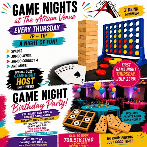 Game Nights at The Atrium Venue