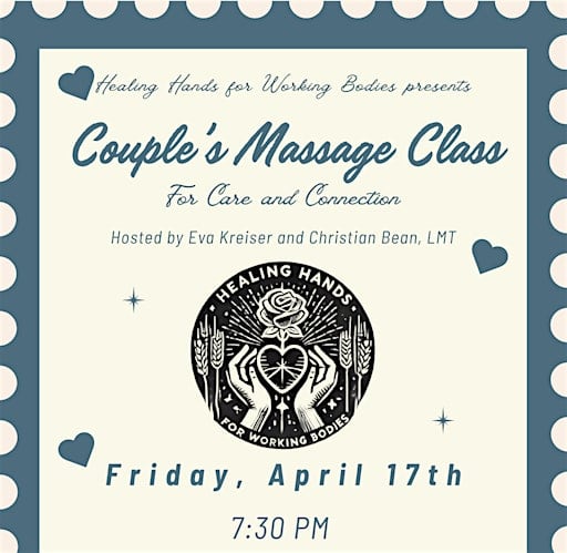 Couple's Massage Class for Care and Connection