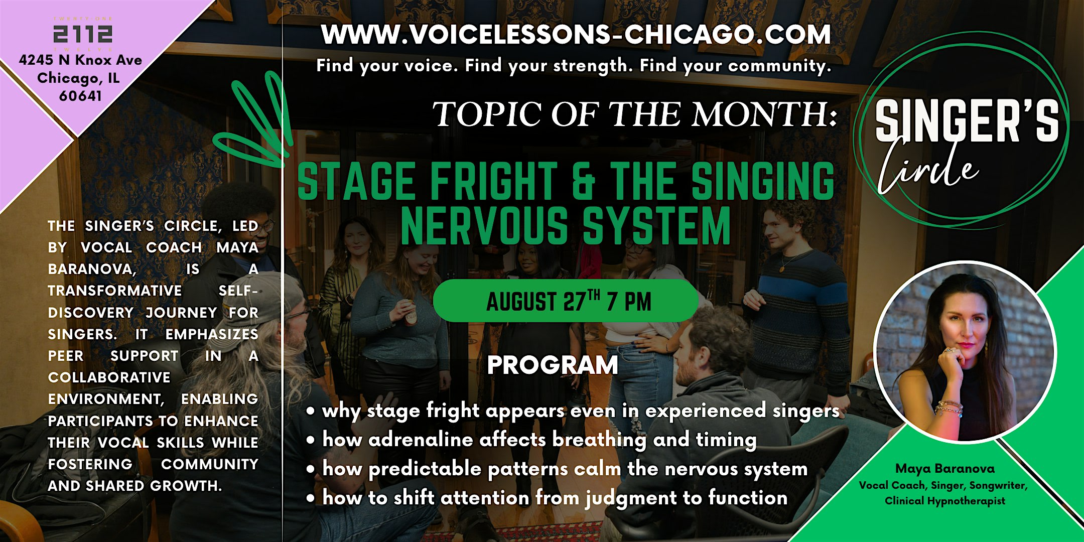Singer’s Circle: Stage Fright & the Singing Nervous System