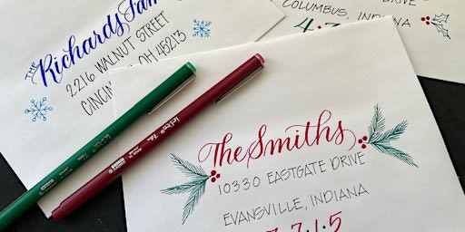 Hand Lettering Your Holiday Envelopes
